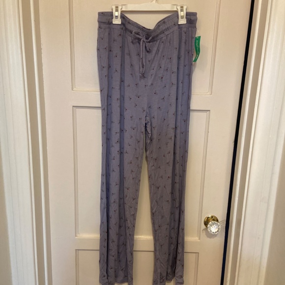 New HONEYDEW INTIMATES 2 PIECE PJ’s PAJAMAS WINTER SKY HOLLY MISTLETOE SZ L XMAS - Picture 7 of 11